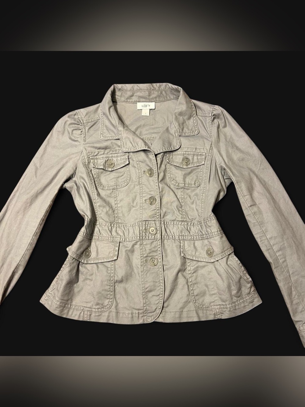Y2K Grunge Grey Cargo Jacket by Loft!